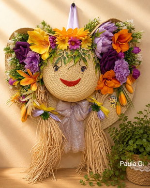Decoratiune handmade "Bucurie cu o palarie"