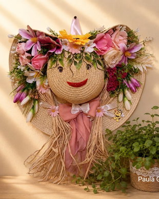 Decoratiune handmade "Bucurie cu o palarie"