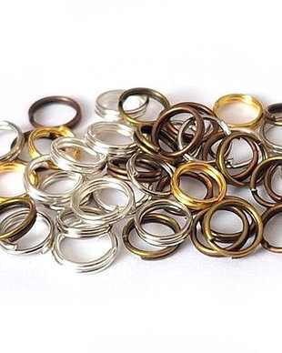Zale metalice duble, 6x1.3 mm, mixte