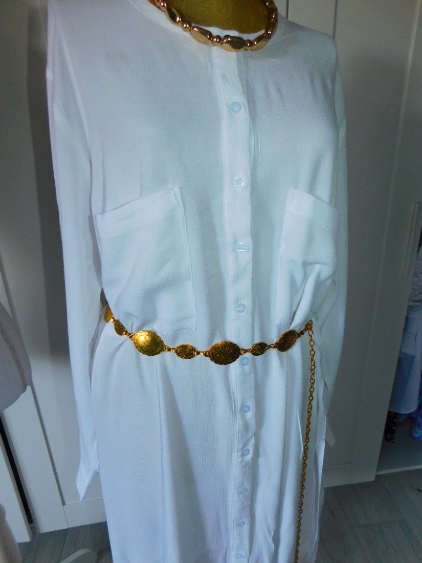 Rochie noua deosebita, masura 50 - 52, cordon nou si colier asortat cadou