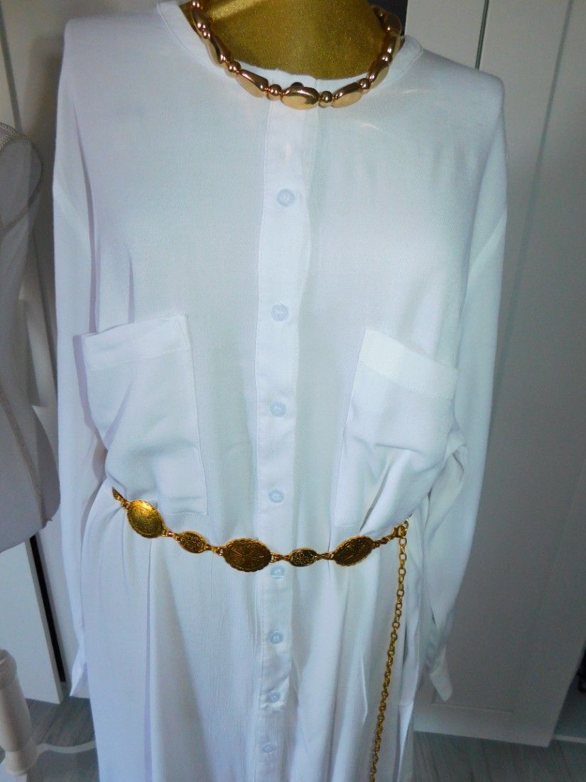 Rochie noua deosebita, masura 50 - 52, cordon nou si colier asortat cadou