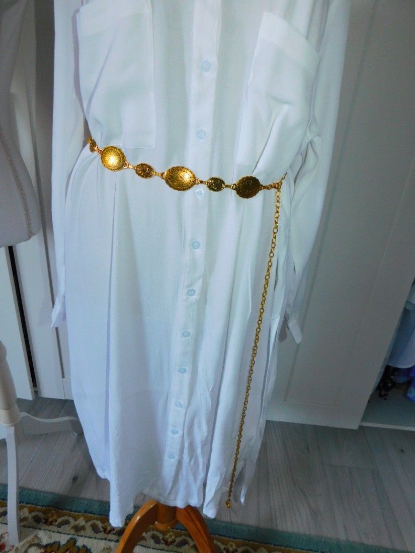 Rochie noua deosebita, masura 50 - 52, cordon nou si colier asortat cadou