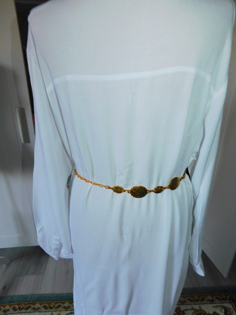 Rochie noua deosebita, masura 50 - 52, cordon nou si colier asortat cadou