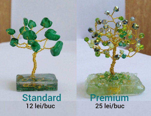 Mărturii handmade Copăcei din sârmă și pietre naturale | Personalizabile pentru nuntă și botez