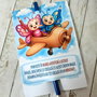 Card personalizat cu creione, cadou pentru prima si de zi de scoala - tema fluturasi