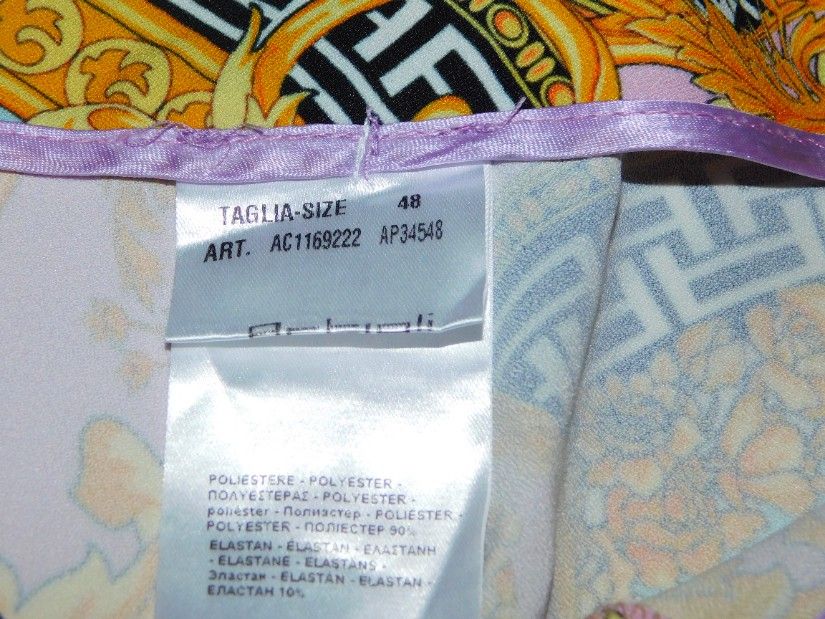 Pantaloni usori Italia,  imprimeu estival elegant, masura  48 Italia