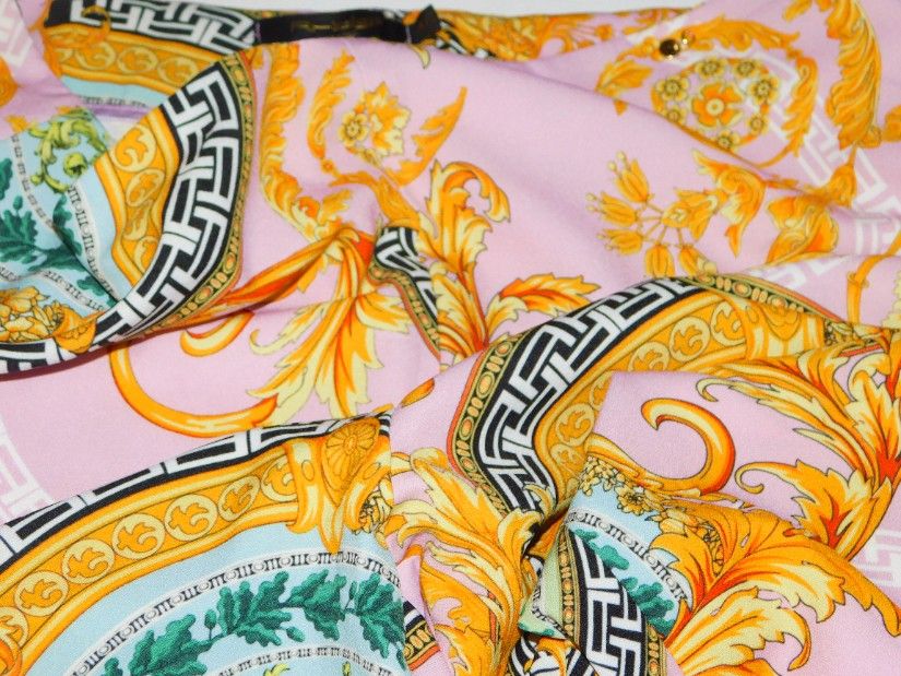 Pantaloni usori Italia,  imprimeu estival elegant, masura  48 Italia