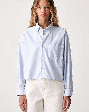 A.P.C. cămașă de damă din bumbac chemise sophia button down logo