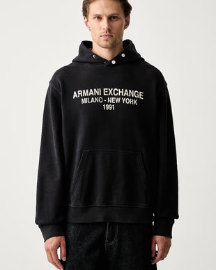 Armani Exchange hanorac cu glugă pentru bărbați din bumbac