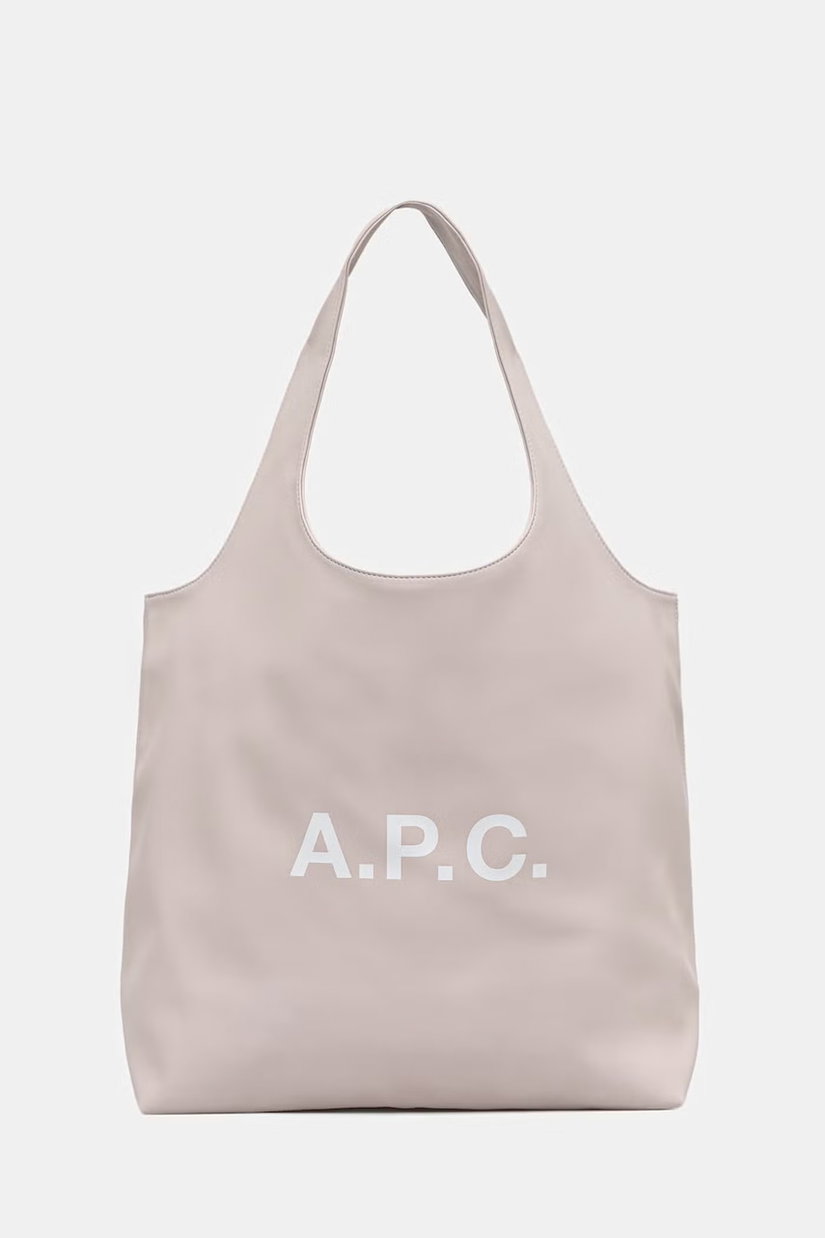 A.P.C. geantă cu imitație de piele tote ninon