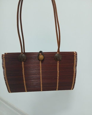 Geanta mana din bambus retro/vintage