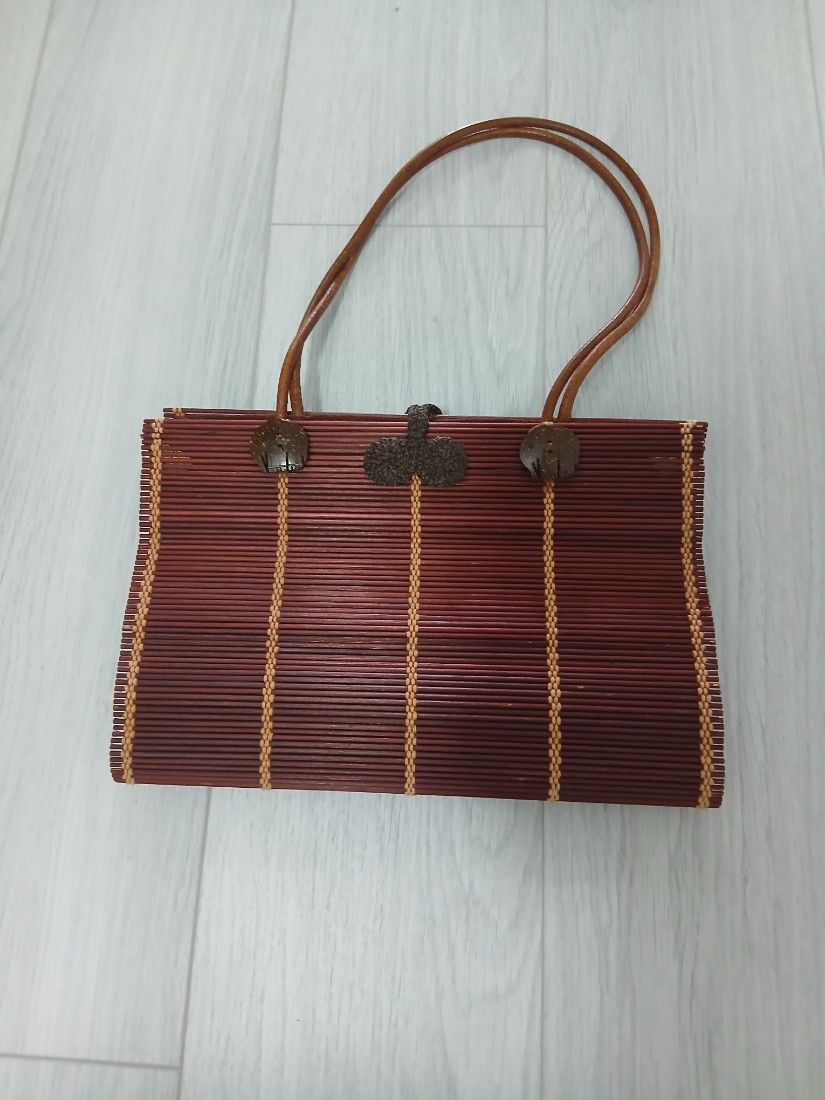 Geanta mana din bambus retro/vintage