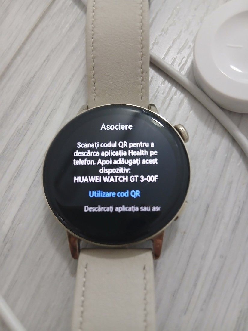 Smartwatch Huawei Watch GT 3 + 3 Brățări (Piele + 2 Cadou) + Încărcător