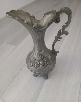 Carafă / Vază decorativă vintage din cositor (Peltrato 95% Italia