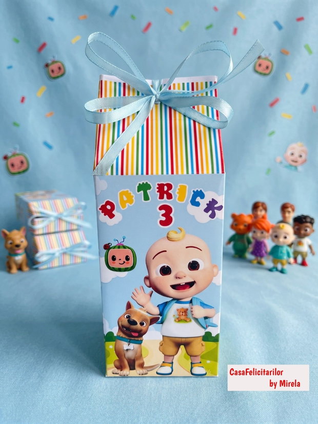 Cutii pentru dulciuri Cocomelon personalizate