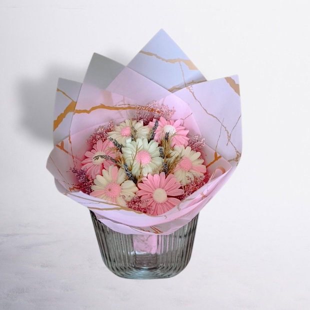 Buchet margarete din ceară de soia