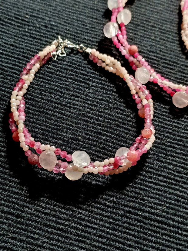 Set argint X3 opal turmalina cuart safir roz colier bratara cercei nuante minimalist boho chic trendy