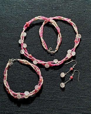 Set argint X3 opal turmalina cuart safir roz colier bratara cercei nuante minimalist boho chic trendy