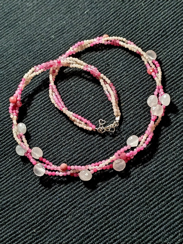 Set argint X3 opal turmalina cuart safir roz colier bratara cercei nuante minimalist boho chic trendy