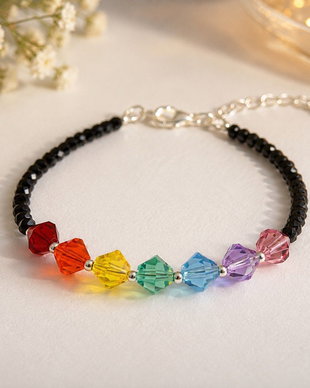 Bratara cristale sticla si cristale Swarovski biconice 6mm