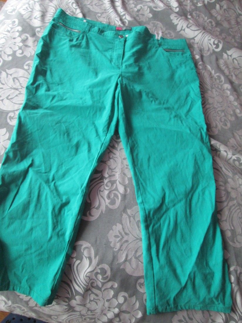 pantaloni verzi elastici dame 48