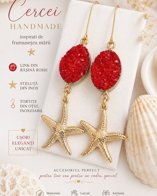 Cercei handmade  inspirați de frumusețea mării
