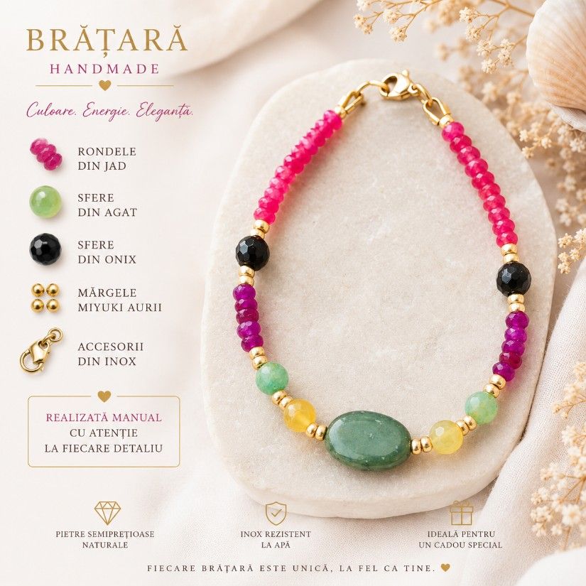 Summer Vibes - Brățară handmade culoare, energie și eleganță