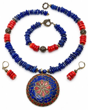 Set lapis, coral