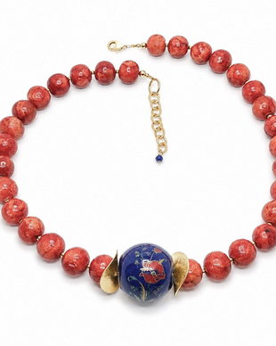 Colier coral, ceramica