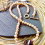 Colier CHOKER perle de cultura cais & perla Baroc maronie