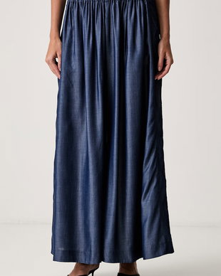 BOSS pantaloni wide leg pentru femei din lyocell Talini