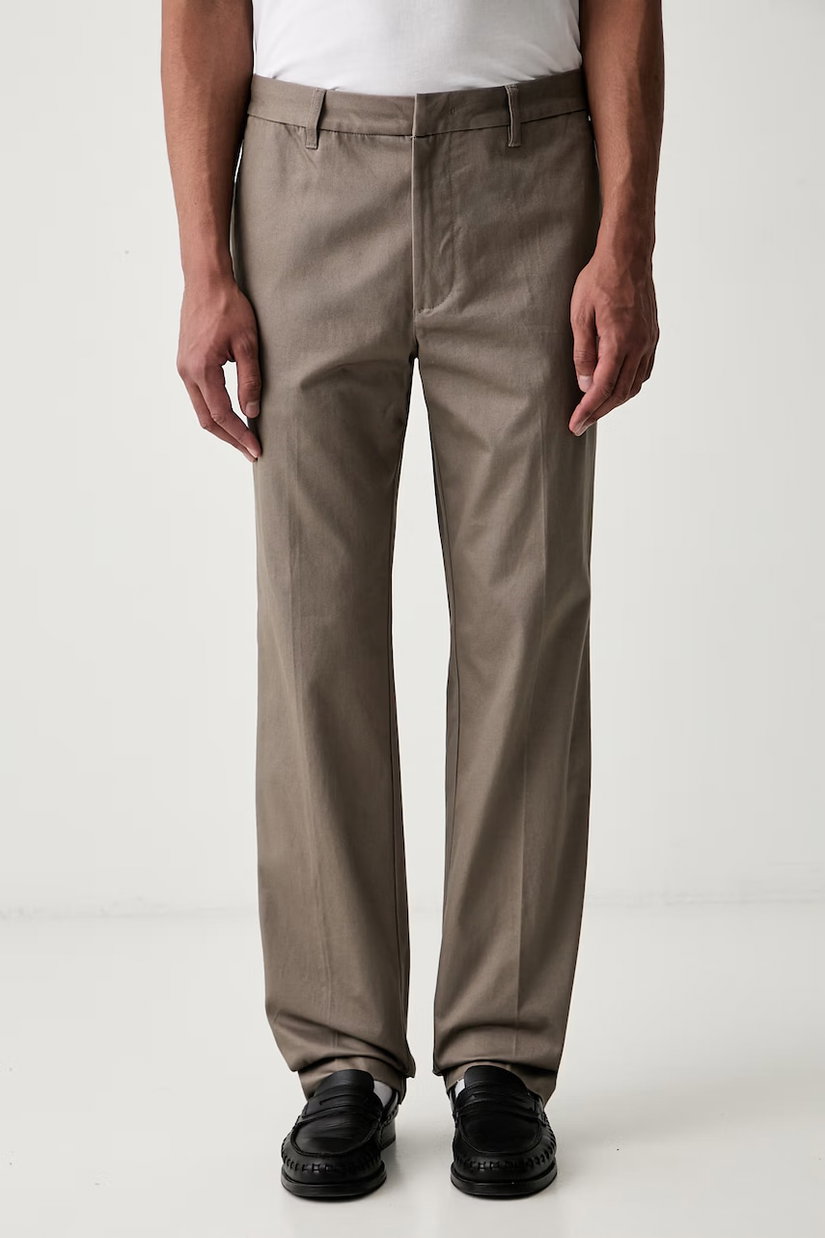 Emporio Armani pantaloni regular pentru bărbați din bumbac cu elastan