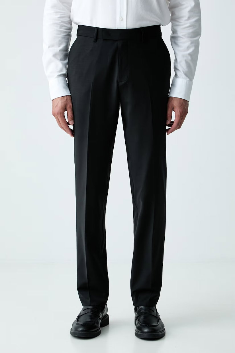 Karl Lagerfeld pantaloni de costum pentru bărbați cu lână