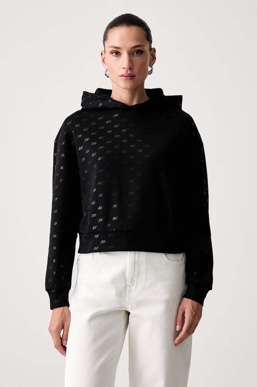 Armani Exchange hanorac cu glugă pentru femei cu bumbac