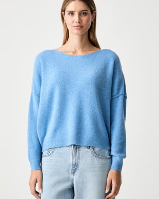 American Vintage pulover pentru femei cu amestec de lână PULL ML COL BATEAU