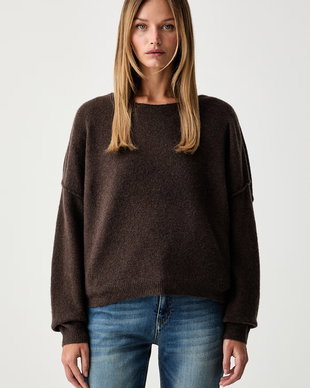 American Vintage pulover pentru femei cu amestec de lână PULL ML COL BATEAU