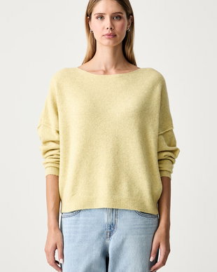 American Vintage pulover pentru femei cu amestec de lână PULL ML COL BATEAU