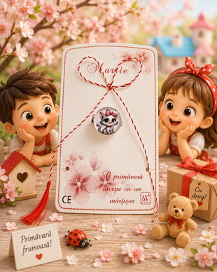 Brosa martisor pisicuta delicata
