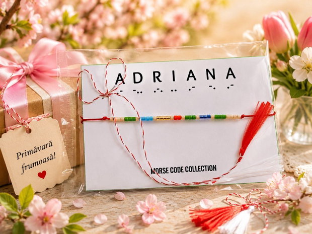 Bratara mesaj cod Morse ADRIANA
