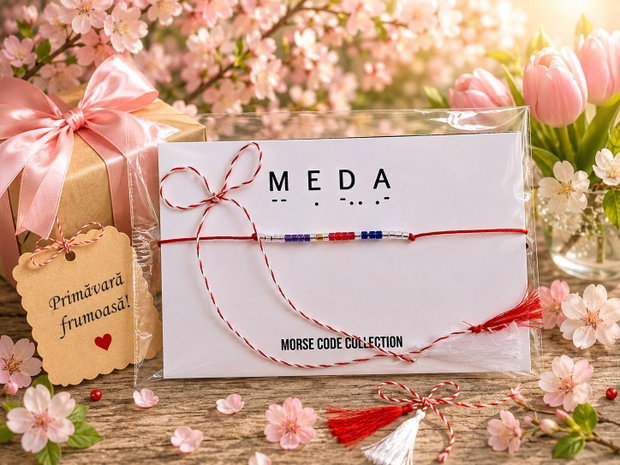 Bratara mesaj cod Morse MEDA