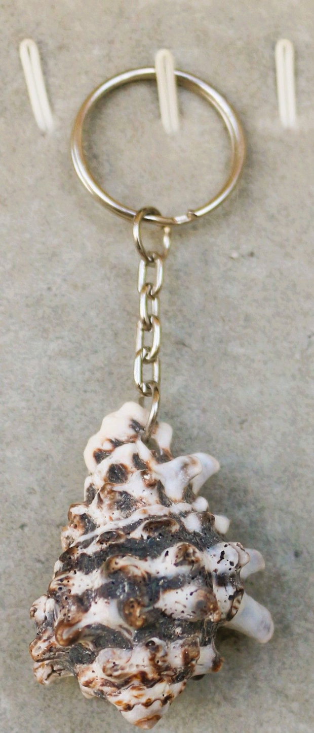 Breloc handmade cu scoică naturală O fărâmă din magia mării