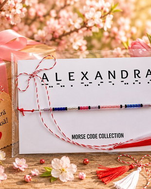 Bratara mesaj cod Morse ALEXANDRA