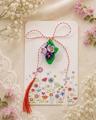 Martisor buchet de liliac