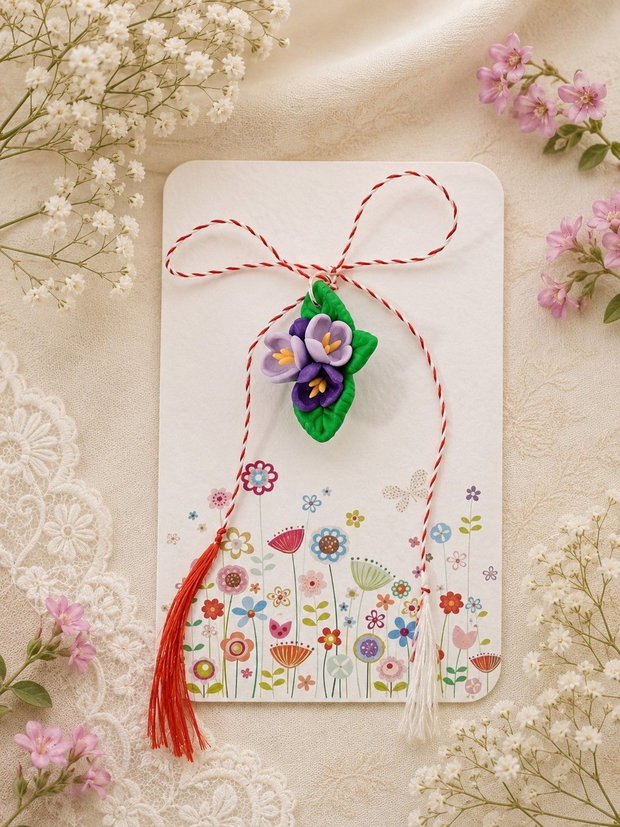 Martisor buchet de liliac