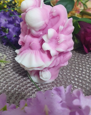 Figurină decorativă  Balerină din ceară naturală de soia