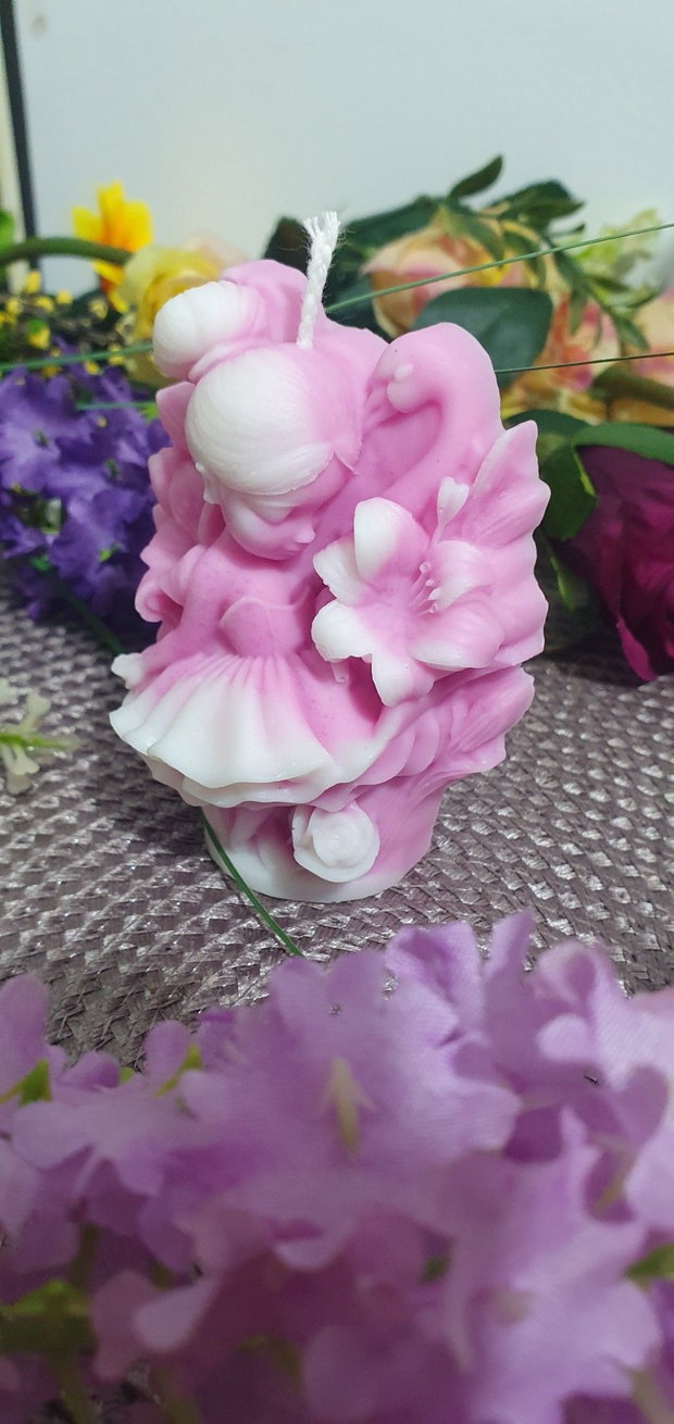 Figurină decorativă Balerină din ceară naturală de soia