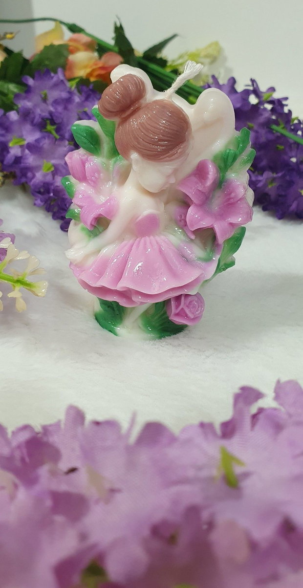 Figurină decorativă Balerină din ceară naturală de soia