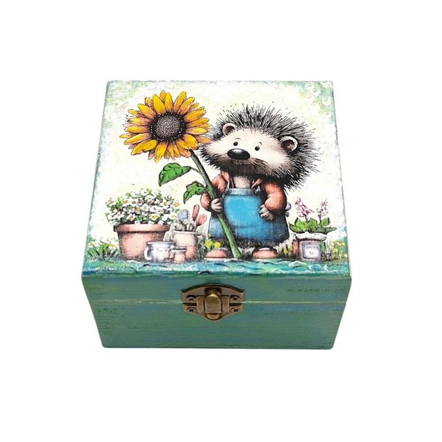 Set lemn decorat si pictat manual, Ariciul din gradina 4684