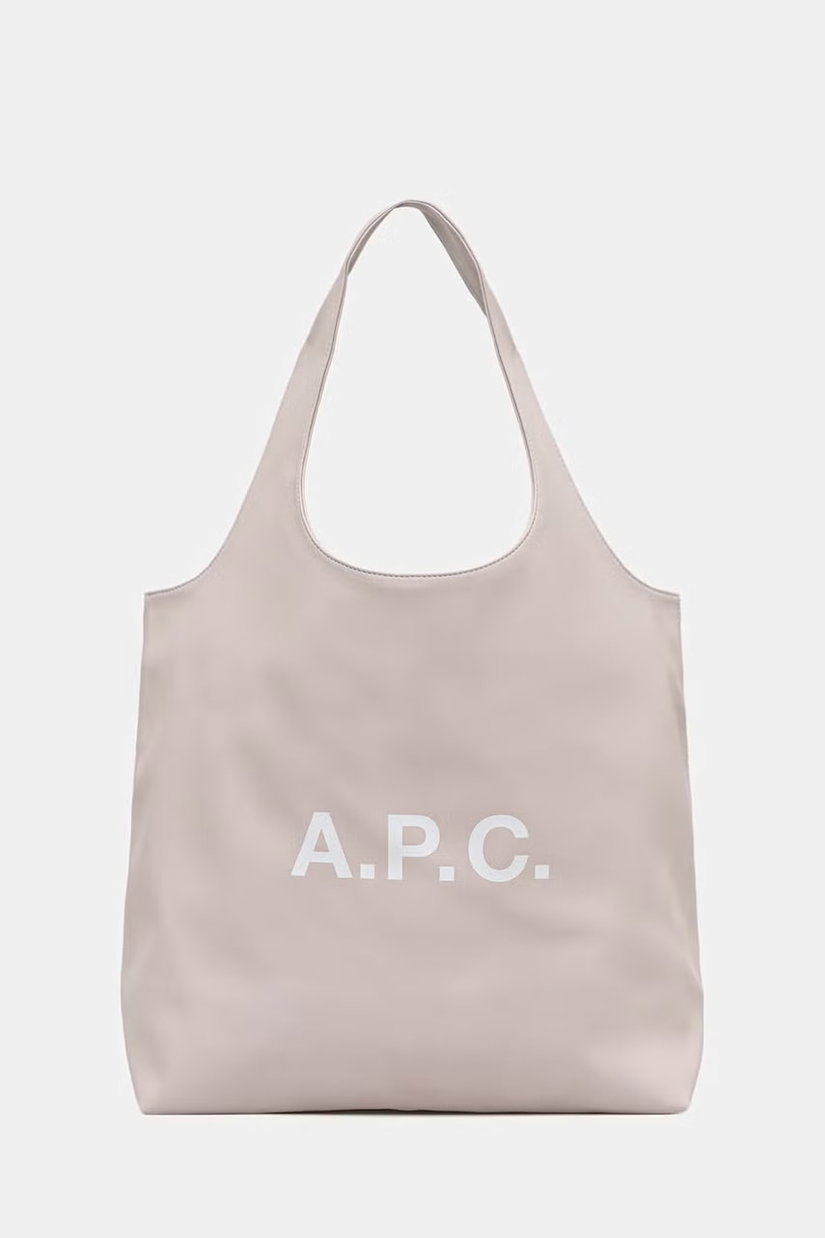 A.P.C. geantă cu imitație de piele tote ninon