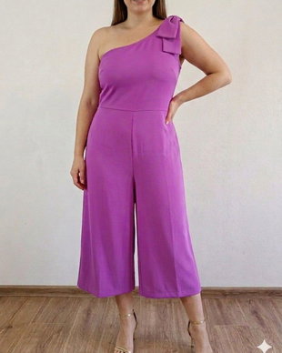 Salopetă elegantă Key Di violet/magenta